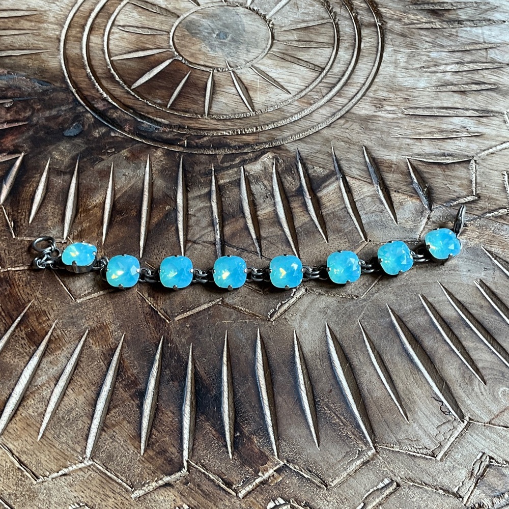Sorrelli Blue Opal Crystal Link Bracelet